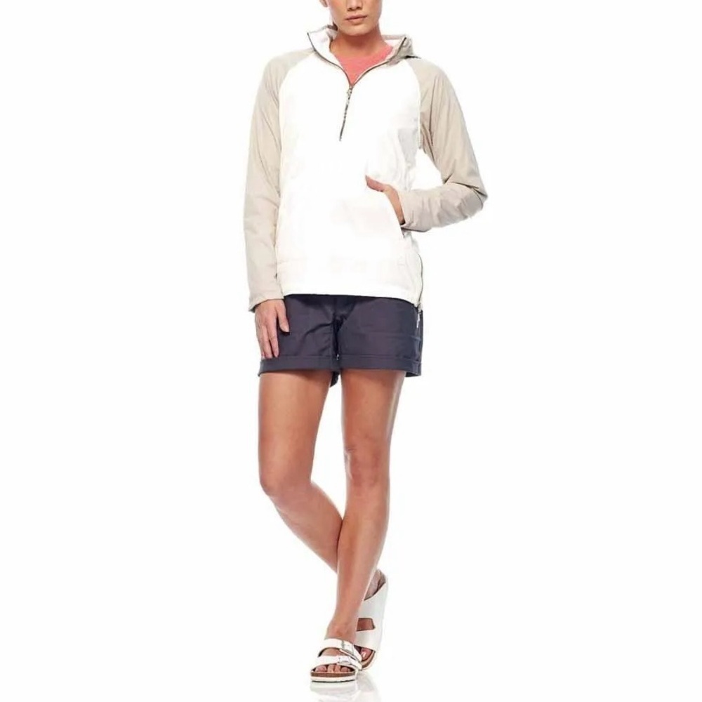 Icebreaker Affix Anorak Pullover Windbreaker Cream & Taupe Merino Wool Sz M - Picture 1 of 16